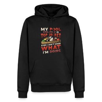 Funny pool player, billiards pool league - Men’s Premium Organic Hoodie - black - Front - Nico (187cm)