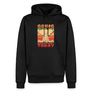 Draußen Zu Gehen, Fühlt Sich Heute Faul An - Männer Premium Bio Hoodie - Schwarz - Vorne - Nico (187cm)