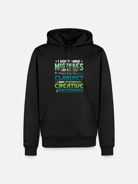 Clarinetist, makes spontaneous creativity - Men’s Premium Organic Hoodie - black