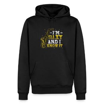 Ich Bin Saxy Und Ich Weiß Es - Saxophon - Männer Premium Bio Hoodie - Schwarz - Vorne - Nico (187cm)