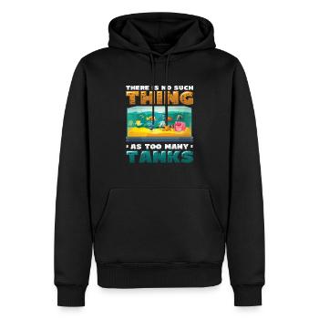 Es Gibt Keine Fische In Zu Vielen Tanks - Männer Premium Bio Hoodie - Schwarz - Vorne - Nico (187cm)