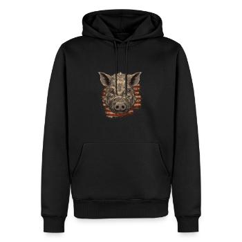 Hog Hunter - Männer Premium Bio Hoodie - Schwarz - Vorne - Nico (187cm)