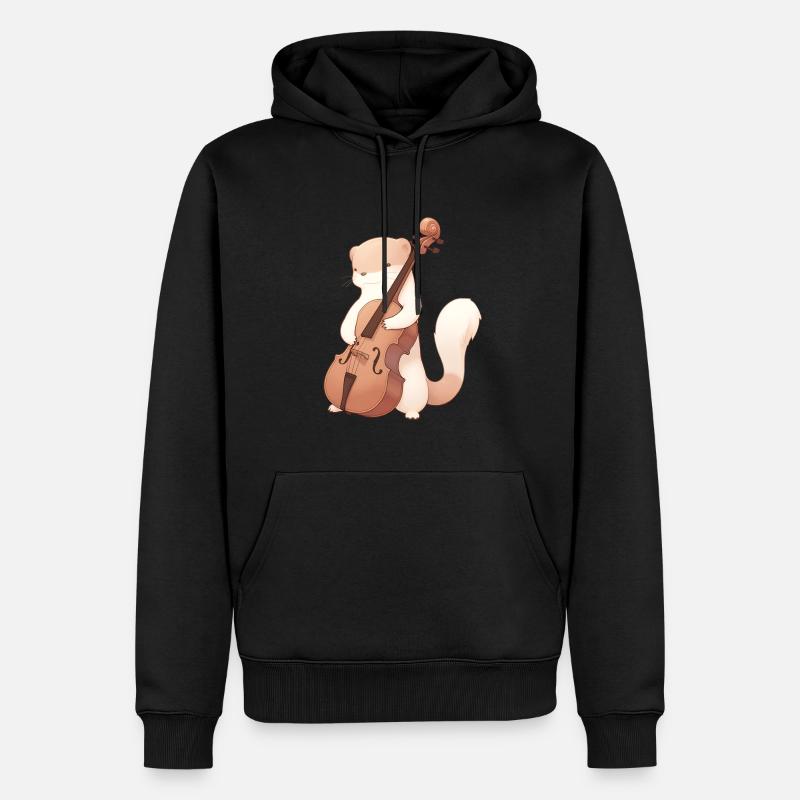 Mungo joue du violoncelle - Sweat à capuche Premium bio Homme - noir