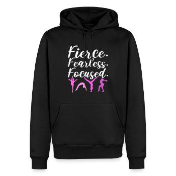 Furchtloser Turner Gymnastiklehrer - Männer Premium Bio Hoodie - Schwarz - Vorne - Nico (187cm)