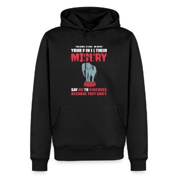 Dites non aux cirques vétérinaires - Sweat à capuche Premium bio Homme - noir - Devant - Nico (187cm)