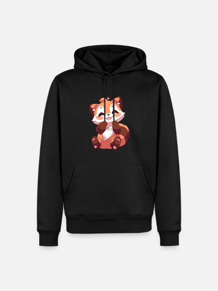 Red Panda - Men’s Premium Organic Hoodie - black