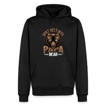 Don't mess with dad - Men’s Premium Organic Hoodie - black - Front - Nico (187cm)