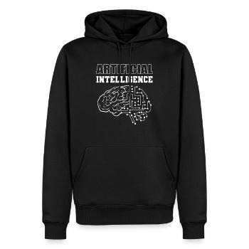 Artificial Intelligence Computertechniker - Männer Premium Bio Hoodie - Schwarz - Vorne - Nico (187cm)