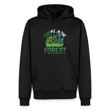 Find Me In The Forest - Waldliebhaber - Männer Premium Bio Hoodie - Schwarz - Vorne - Nico (187cm)