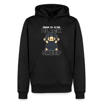 Lustige schwarze Schafe Schäfer - Männer Premium Bio Hoodie - Schwarz - Vorne - Nico (187cm)