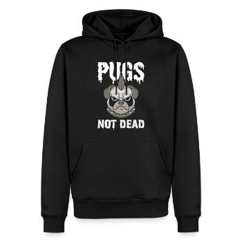 Süßer Mops Tierische Person - Männer Premium Bio Hoodie - Schwarz - Vorne - Nico (187cm)