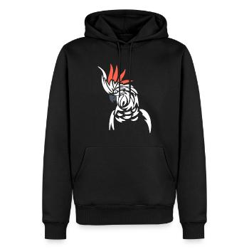 Stammespapagei Vogelbeobachter - Männer Premium Bio Hoodie - Schwarz - Vorne - Nico (187cm)