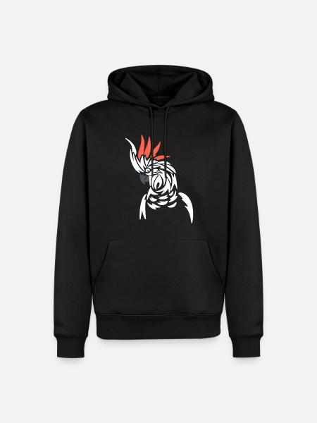 Stammespapagei Vogelbeobachter - Männer Premium Bio Hoodie - Schwarz
