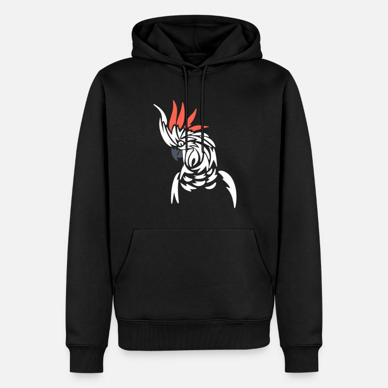Stammespapagei Vogelbeobachter - Männer Premium Bio Hoodie - Schwarz