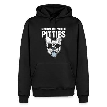 Show Me Your Pitties Hundewanderer - Männer Premium Bio Hoodie - Schwarz - Vorne - Nico (187cm)