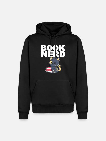 Book Nerd Avid Reader - Men’s Premium Organic Hoodie - black