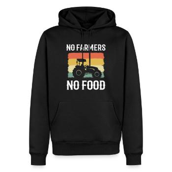 No Farmers No Food Landwirte - Männer Premium Bio Hoodie - Schwarz - Vorne - Nico (187cm)
