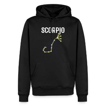 Scorpio Astrologie - Männer Premium Bio Hoodie - Schwarz - Vorne - Nico (187cm)