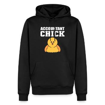 Comptable jeu de mots expert-comptable agréé - Sweat à capuche Premium bio Homme - noir - Devant - Nico (187cm)