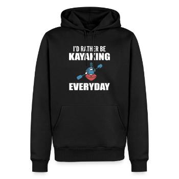 Je préfère faire du kayak tous les jours - Sweat à capuche Premium bio Homme - noir - Devant - Nico (187cm)