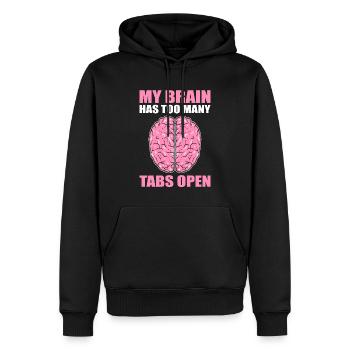 My Brain Has Too Many Tabs Open Hyperaktiv - Männer Premium Bio Hoodie - Schwarz - Vorne - Nico (187cm)