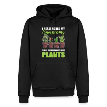 Besoin de plus de jardiniers de plantes - Sweat à capuche Premium bio Homme - noir - Devant - Nico (187cm)