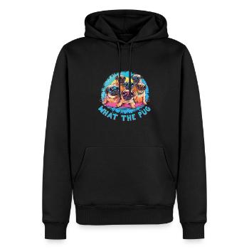 Carlin Party - ce que le carlin - Sweat à capuche Premium bio Homme - noir - Devant - Nico (187cm)