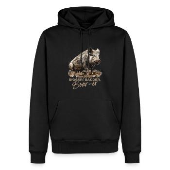 Bigger Badder Boar-er - Sweat à capuche Premium bio Homme - noir - Devant - Nico (187cm)
