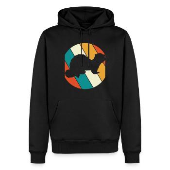 Vintage Ferret Enthusiast Weasel Vintage - Sweat à capuche Premium bio Homme - noir - Devant - Nico (187cm)