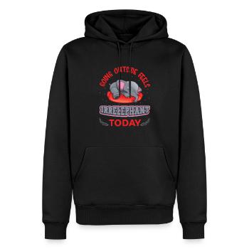 Nach Draußen Zu Gehen, Fühlt Sich Heute Faul An - Männer Premium Bio Hoodie - Schwarz - Vorne - Nico (187cm)