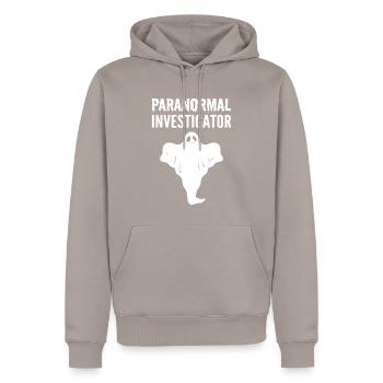 Enquêteur paranormal Ghost Seekers - Sweat à capuche Premium bio Homme - taupe - Devant - Nico (187cm)