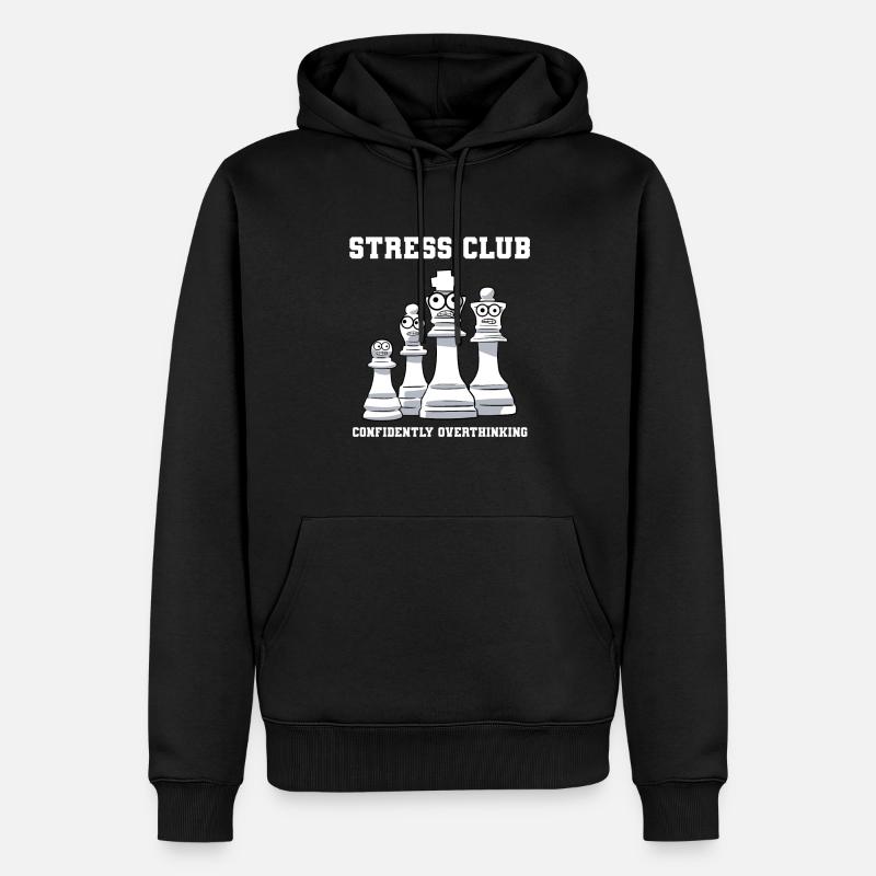 Joueurs d’échecs drôles - Sweat à capuche Premium bio Homme - noir