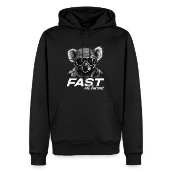 Fast Not Furious Koala Bär - Männer Premium Bio Hoodie - Schwarz - Vorne - Nico (187cm)