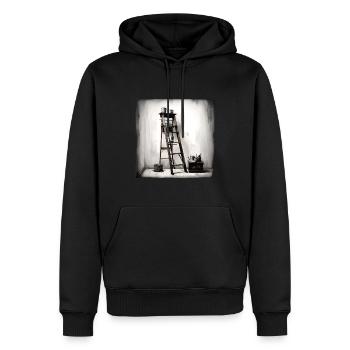 Painter's Passion - Kunst- Und - Männer Premium Bio Hoodie - Schwarz - Vorne - Nico (187cm)