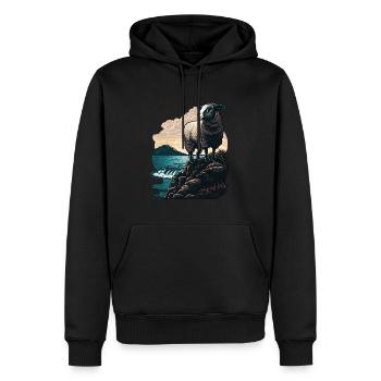 Küstenschaf - Lustiges Design Für - Männer Premium Bio Hoodie - Schwarz - Vorne - Nico (187cm)