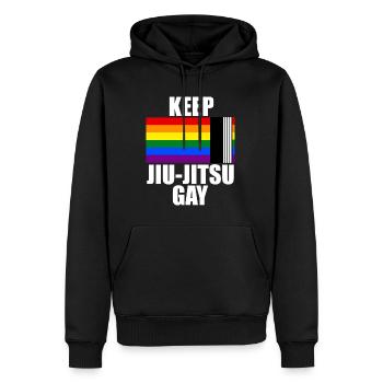 Keep Jiu Jitsu Gay LGBT Flag Gays Pride - Männer Premium Bio Hoodie - Schwarz - Vorne - Nico (187cm)