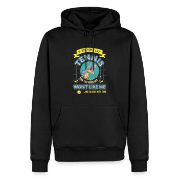 Entraîneurs de tennis, joueurs de tennis, entraînement de tennis - Sweat à capuche Premium bio Homme - noir - Devant - Nico (187cm)