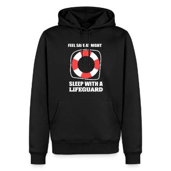Feel Safe At Night Sleep With A Life Guard - Männer Premium Bio Hoodie - Schwarz - Vorne - Nico (187cm)