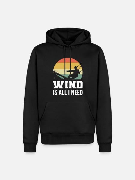 Kitesurf & Kitesurf Kitesurfers - Sweat à capuche Premium bio Homme - noir