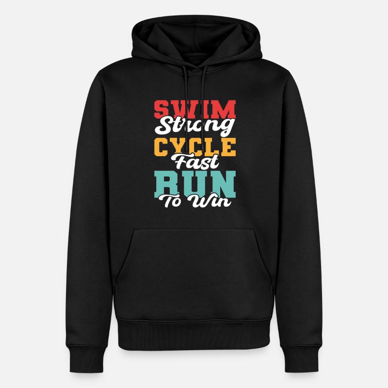 Triathlon - Sweat à capuche Premium bio Homme - noir
