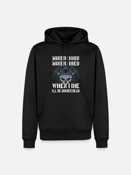 Fier mineur - Sweat à capuche Premium bio Homme - noir