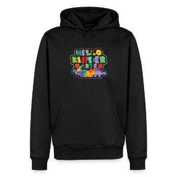 Hallo Kindergarten, Erster Tag Im Kindergarten - Männer Premium Bio Hoodie - Schwarz - Vorne - Nico (187cm)