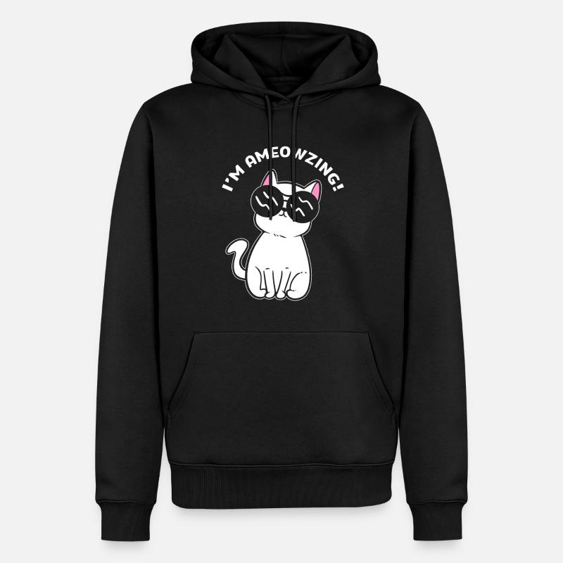 Incroyable dresseur de chats drôle - Sweat à capuche Premium bio Homme - noir