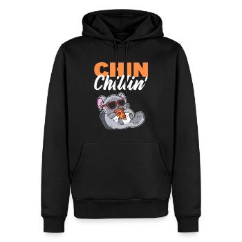 Gardien du zoo de Chin-Chillin - Sweat à capuche Premium bio Homme - noir - Devant - Nico (187cm)