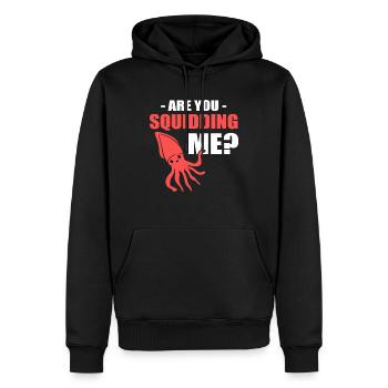 Are You Squidding Me? Fisherman - Men’s Premium Organic Hoodie - black - Front - Nico (187cm)