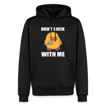 Ne me canard pas Éleveur de poulets - Sweat à capuche Premium bio Homme - noir - Devant - Nico (187cm)