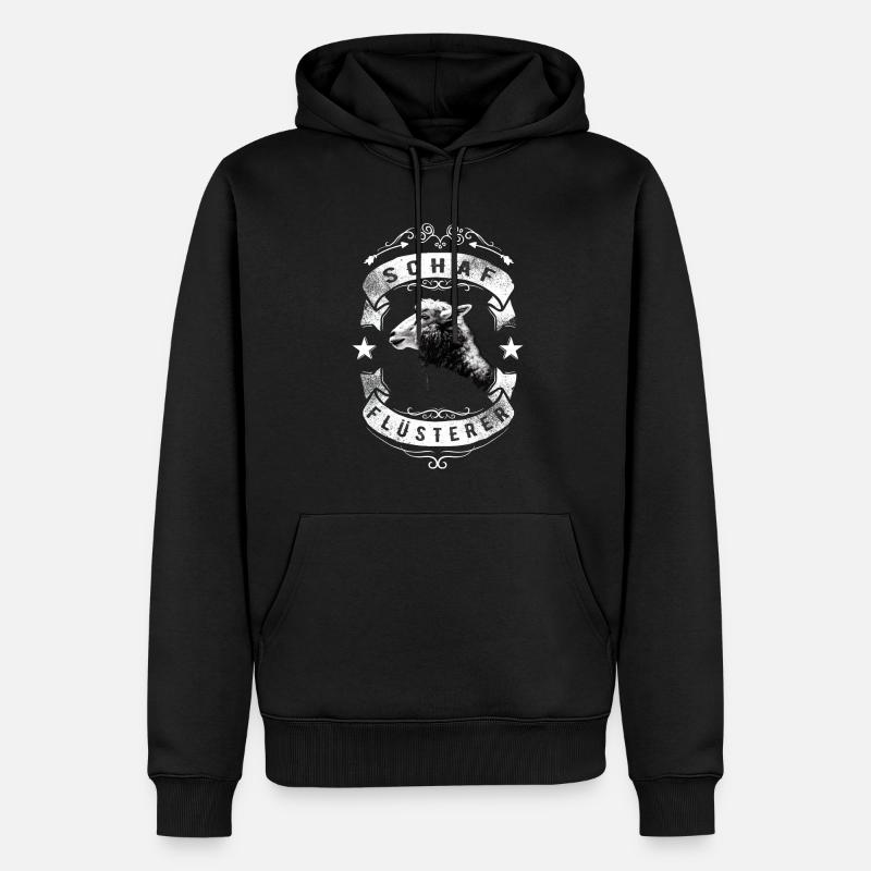 Schafflüsterer - Schaf Silhouette - Männer Premium Bio Hoodie - Schwarz