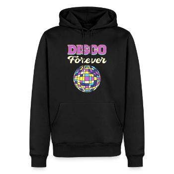 Disco Forever Disco Fanatic - Sweat à capuche Premium bio Homme - noir - Devant - Nico (187cm)