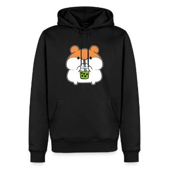 Boba Sippin Hamster Boba Tea Liebhaber - Männer Premium Bio Hoodie - Schwarz - Vorne - Nico (187cm)
