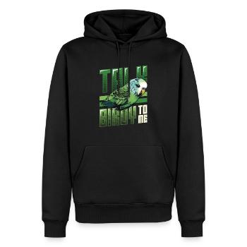 Talk Birdy To Me - Wellensittich - Männer Premium Bio Hoodie - Schwarz - Vorne - Nico (187cm)